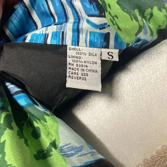 Vintage FU DA SILK New York 100% Silk Zip Up Jacket, Small - Picture 14 of 16